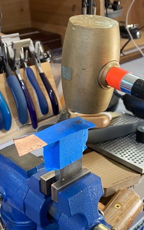 Susan LeGuyader's Stamping Tips for Success - , Tools For Wire Jewelry, Stamping, Stamps,  I could just hold onto the metal 